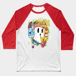 Junk Food Ghost Baseball T-Shirt